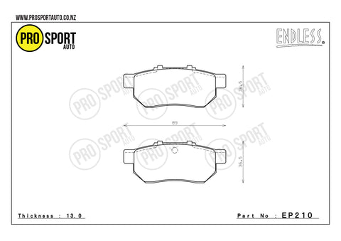 ENDLESS EP210 Brake Pads