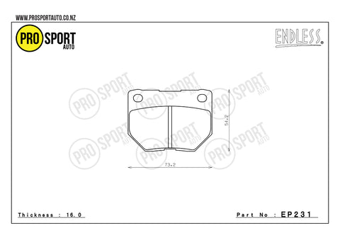 ENDLESS EP231 Brakes Pads