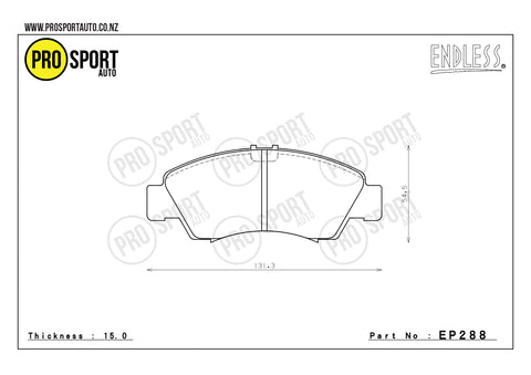 ENDLESS EP288 Brake Pads