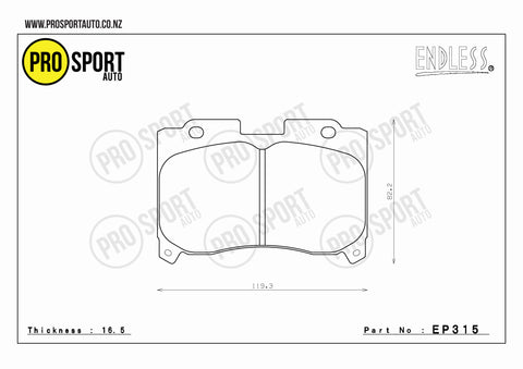 ENDLESS EP315 Brake Pads