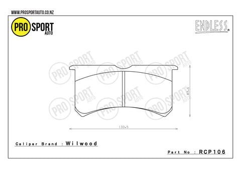 ENDLESS RCP106 Brake Pads