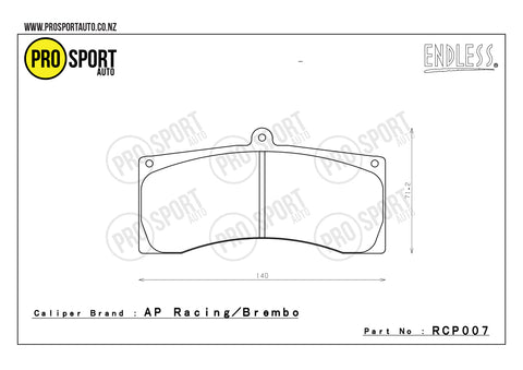 ENDLESS RCP007 Brake Pads