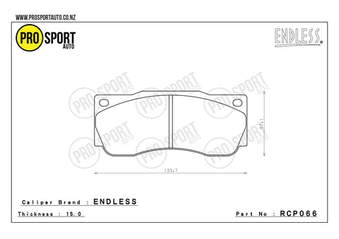 ENDLESS RCP066 Brake Pads