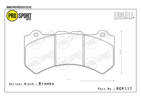 ENDLESS RCP117 Brake Pads