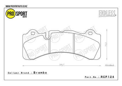ENDLESS RCP124 Brake Pads